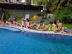 Real wild lesbian teen pool party by Real Agent