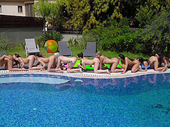 Real wild lesbian teen pool party by Real Agent