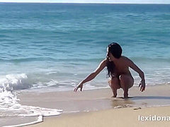 Lexi Dona In Young Brunette Tanning On The Nudist Beach