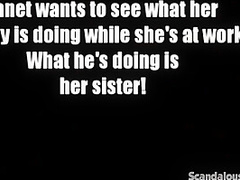 Slut caught as she sucks off bro in law