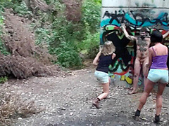 Sadistic dirt play in the woods by Femdom Austria