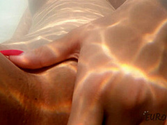 Eveniya Playing Underwater With Miss Pussycat