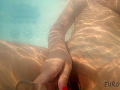 Eveniya Playing Underwater With Miss Pussycat