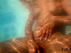 Eveniya Playing Underwater With Miss Pussycat