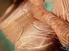 Blondie Amelia Miller Underwater Dildo Blasting Herself And My Helping Hand