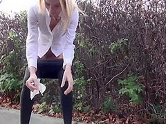 Angel Piaff In Stupid Blonde Cheated And Fucked In Car With Huge Cumshot 33 Min