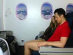 Stewardess gives nylon footjob in plane by Foot Girls