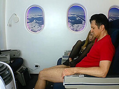 Stewardess gives nylon footjob in plane by Foot Girls