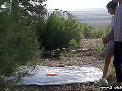 Teeny Suck And Fuck Outdoors