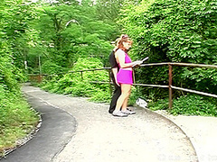 Old Prick Bangs Young Chick In Outdoor - Jordan Pryce, Pavel Terrier And Mischel White