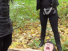 Spitting session in the forest by Femdom Austria