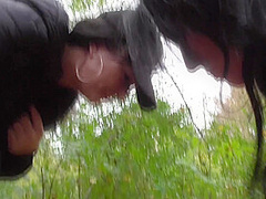 Spitting session in the forest by Femdom Austria