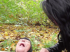 Spitting session in the forest by Femdom Austria