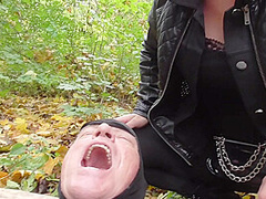 Spitting session in the forest by Femdom Austria