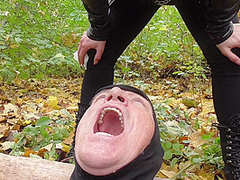 Spitting session in the forest by Femdom Austria