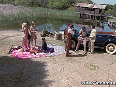 Horny gangsters plow sweet and attractive girls outdoors - FapHouse