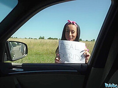 Caramella Del X - Hitchhiker Sucks And Fucks A Fat Cock Outside