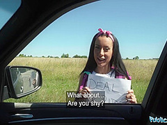 Caramella Del X - Hitchhiker Sucks And Fucks A Fat Cock Outside