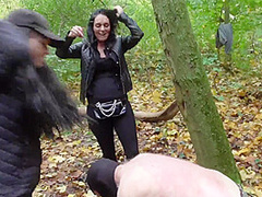 The Slave Bastards Destroyed in The Forest by Femdom Austria