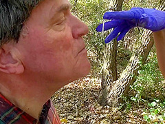 Humiliating him with their spits and slime in the forest by Femdom Austria