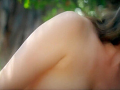 Sweet natural teenie with hairy pussy fucked on terasse by Femdom Sex