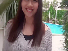 Japanese Girl Enjoying Her First Bbq 10 Min