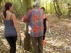 Beating and whipping the old man is their only pleasure by Femdom Austria