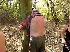 Beating and whipping the old man is their only pleasure by Femdom Austria