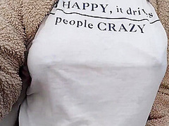 Boobwalk: Walking Braless In See Through Shirt And Stripping Naked During Walk