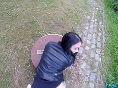 Alessa Savage And Martin Gun In Raven Haired Bombshell Fucks Outdoors