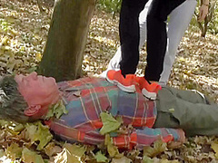 The old trampling mat by Femdom Austria