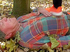 The old trampling mat by Femdom Austria