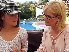 Dominica Phoenix In Lusty Blonde Cougar Tries Out Beautiful Young Girl