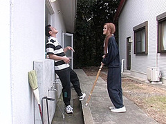 Stunning Japanese beauty gets plowed hard by a rugby team by GangAsia