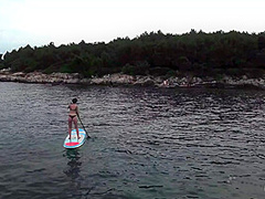 Paddle Boarding And Sunbathing Babes On Vacation Miss Pussycat With Rebeka Ruby Adriana And Sammy