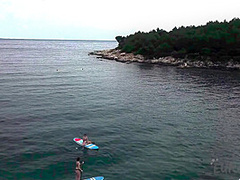 Paddle Boarding And Sunbathing Babes On Vacation Miss Pussycat With Rebeka Ruby Adriana And Sammy