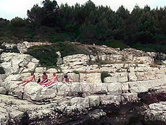 Paddle Boarding And Sunbathing Babes On Vacation Miss Pussycat With Rebeka Ruby Adriana And Sammy