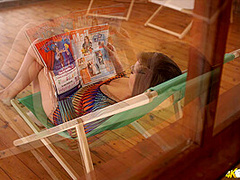 Charlie Rose in Window Wank - DownblouseJerk