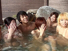 Japanese fuck party in the outdoor hot spring by Slamming Asian Orgies