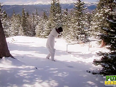 Brandi De Lafey Strokes A Snowman