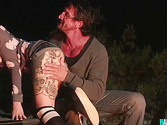 Alt Blonde Fucked Outdoors