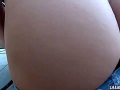 Petite masturbating teen gets fingered