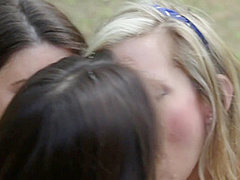 Lesbian Famous Trio In Gardens - LezdomAustria