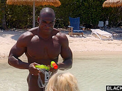 Bangs A Bbc On The Beach With Lika Star