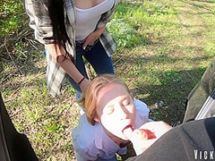 Watches Me Blow Her Husband - Lots Of Cum On My Face With Black Lynn, Simon Winternight And Vicky Sixxx