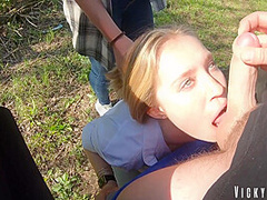 Watches Me Blow Her Husband - Lots Of Cum On My Face With Black Lynn, Simon Winternight And Vicky Sixxx