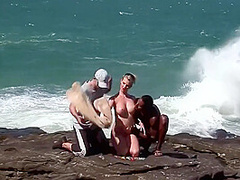 Loves Interracial Dp On The Beach - Tarra White