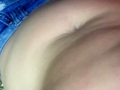 Nasty Brunette Babe Outdoor Blowjob - SoloAustria