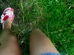 Nasty Brunette Babe Outdoor Blowjob - SoloAustria