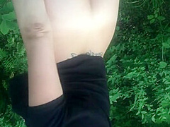 Nasty Brunette Babe Outdoor Blowjob - SoloAustria